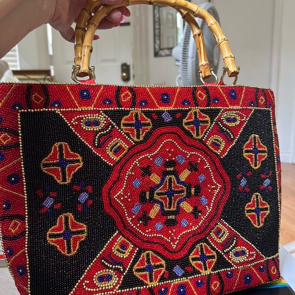 Red Lovely Beaded Tote large-see Purses,Bags more listings! - Picture 6 of 11